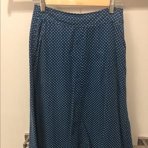 Vanessa Virginia Anthro corduroy polka dot skirt